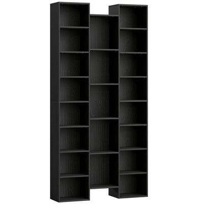 HOMCOM 21-Compartment Bookshelf - Black 
