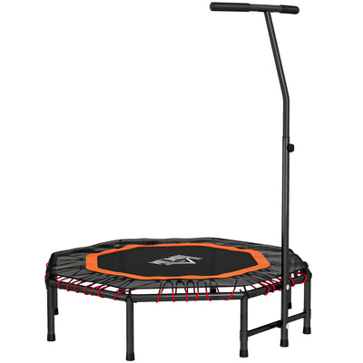 HOMCOM Fitness Trampoline, Bouncer with Adjustable Handle, Max Load 150 kg 