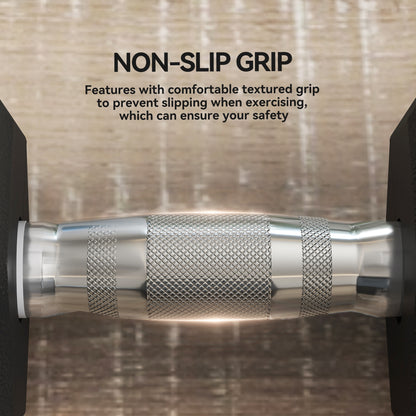 HOMCOM 2x17.5KG Rubber Hex Dumbbell Portable Hand Weights Dumbbell Home Gym