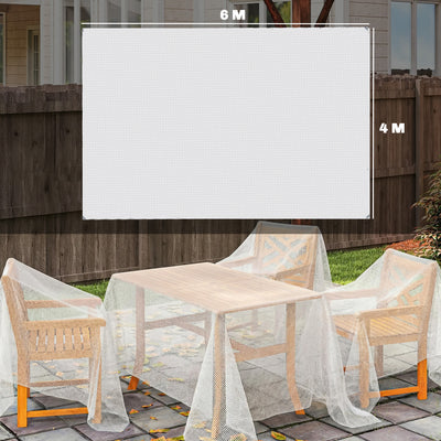 Outsunny 4 x 6m Waterproof Tarpaulin, Heavy Duty 140GSM Tear-Resistant PE Tarp with Reinforced Grommets, UV Protected Cover 