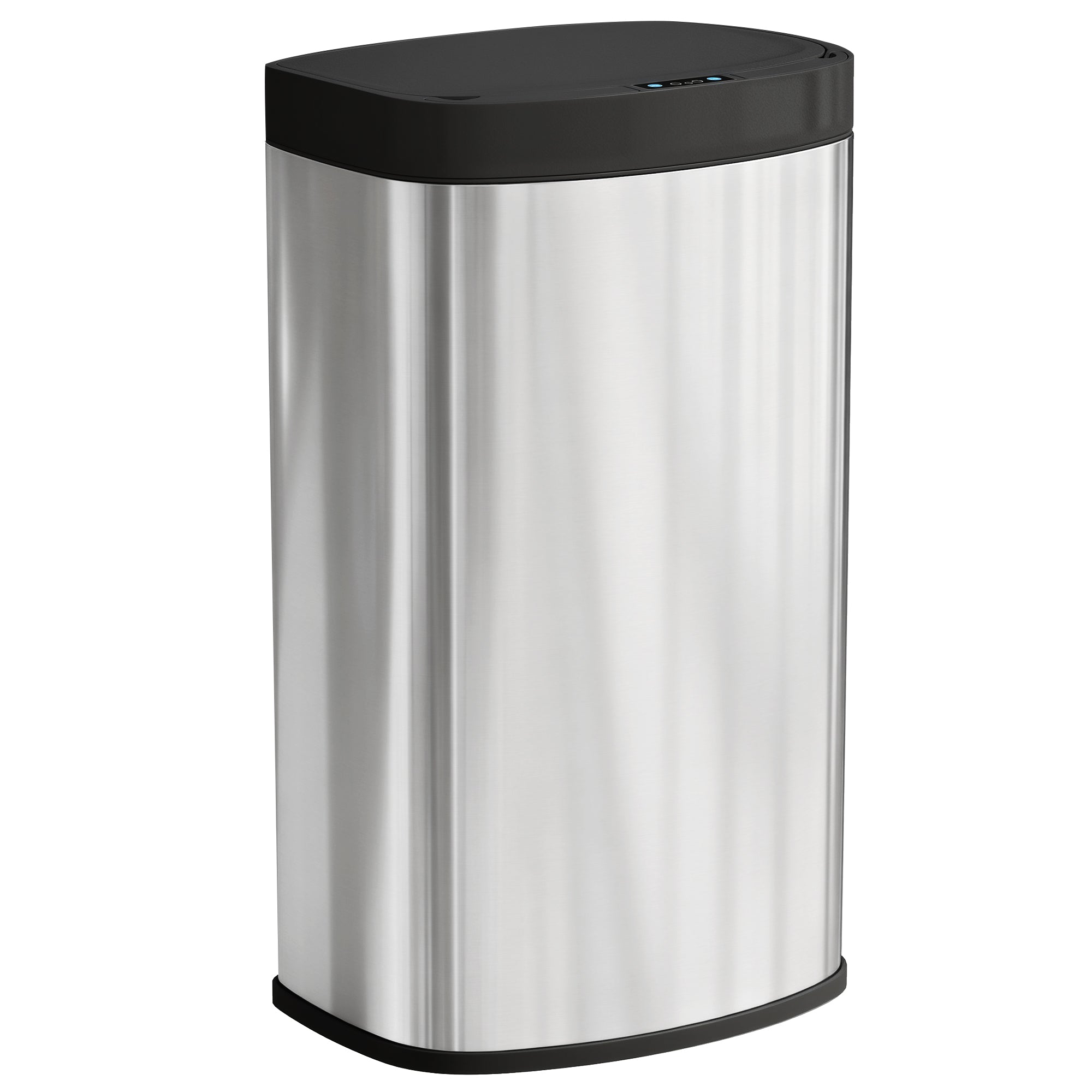 HOMCOM 55L Sensor Bin with Soft-Close Lid, Automatic Touchless Motion Sensor Kitchen Bin with Fingerprint Resistant Stainless Steel for Hygienic Gyms, Home Office Use, Silver Tone 