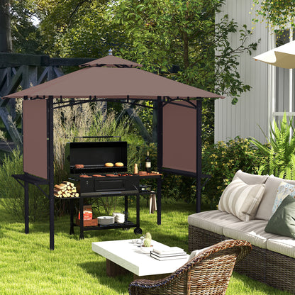 Outsunny 2.5 x 1.5m BBQ Tent Camping Picnic Gazebo Marquee Shelter Portable Waterproof 