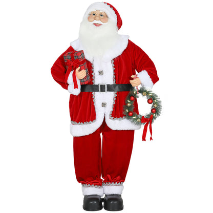 HOMCOM Singing and Dancing Santa Claus with Gift and Wreath