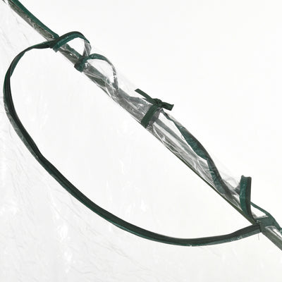 Outsunny Walk In PVC Greenhouse Garden Outdoor Flower Planter Steel Frame w/ Zipped Door & Window 180 x 100 x 168CM Clear 