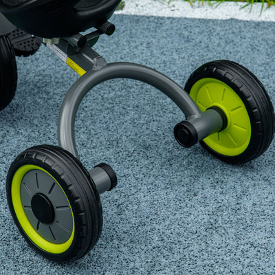 AIYAPLAY Kids Trike, Tricycle, with Adjustable Seat, Basket, Bell, for Ages 2-5 Years - Black 