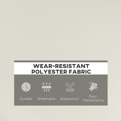 Outsunny Garden Bench Cushion 2 Seater Loveseat Seat Pad for Patio Swing Furniture for Indoor & Outdoor Use, 120 x 50 x 8 cm, Cream White 