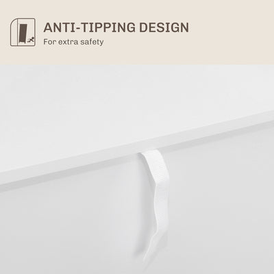 HOMCOM Adjustable Shelf Sideboard - White 