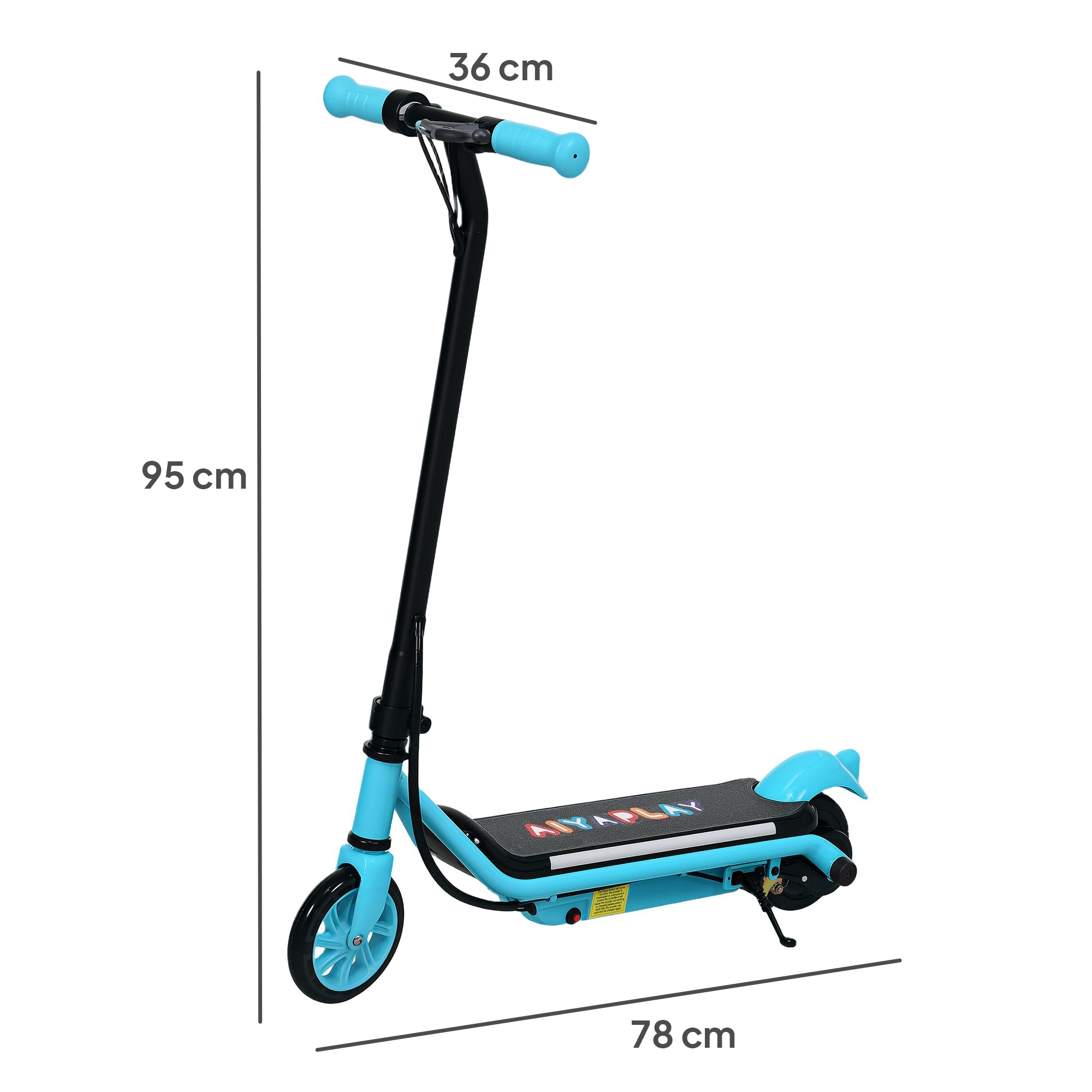 AIYAPLAY Electric Scooter for Kids Ages 6-14, with Dual Brakes, Flash Wheel and Colourful Light, Kids Electric Scooter E Scooter, Up to 12 KM/H & 10 KM, Blue 