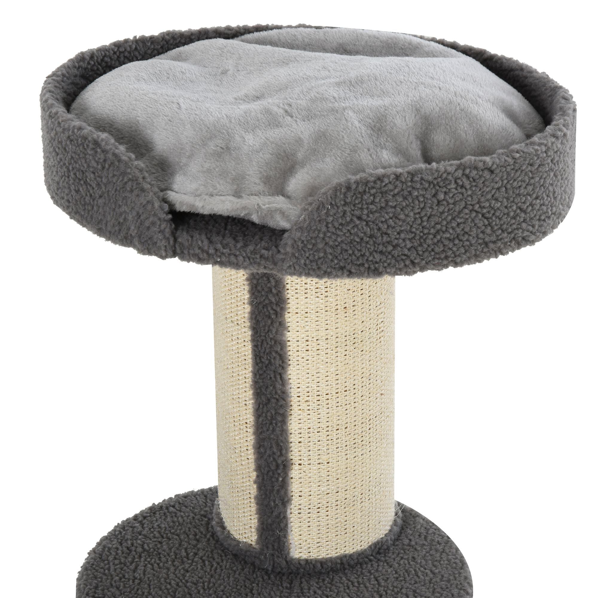 PawHut 91cm Cat Tower Scratching Posts Cat Tree for Indoor Cats Kitten Activity Centre Grey 