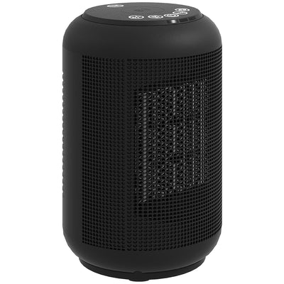 HOMCOM 1500W Ceramic Electric Heater with Fan, Timer, Oscillation - Black 