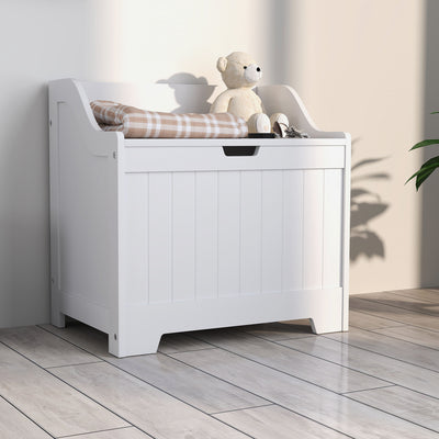 HOMCOM 61L Home Storage Chest - White 