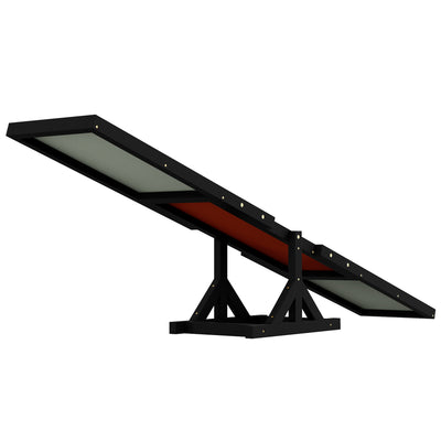 PawHut Wooden Pet Seesaw for Big Dogs, Dog Agility Equipment with Anti-Slip Surface - Black 