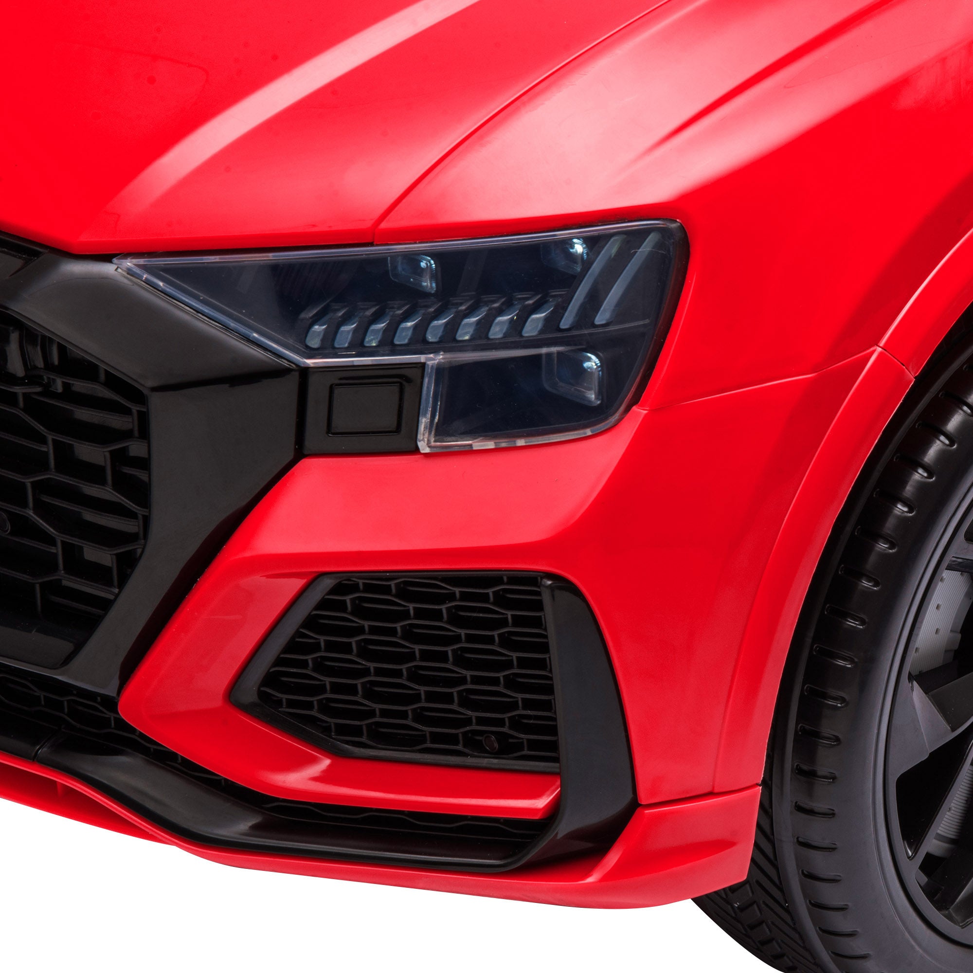 HOMCOM Audi RS Q8 Licensed Electric Car for Kids, 6V Kids' Electric Ride on with Remote Control, 7Ah Big Battery, Lights Bluetooth, Music USB MP3, for 3-5 Years Old, Red 