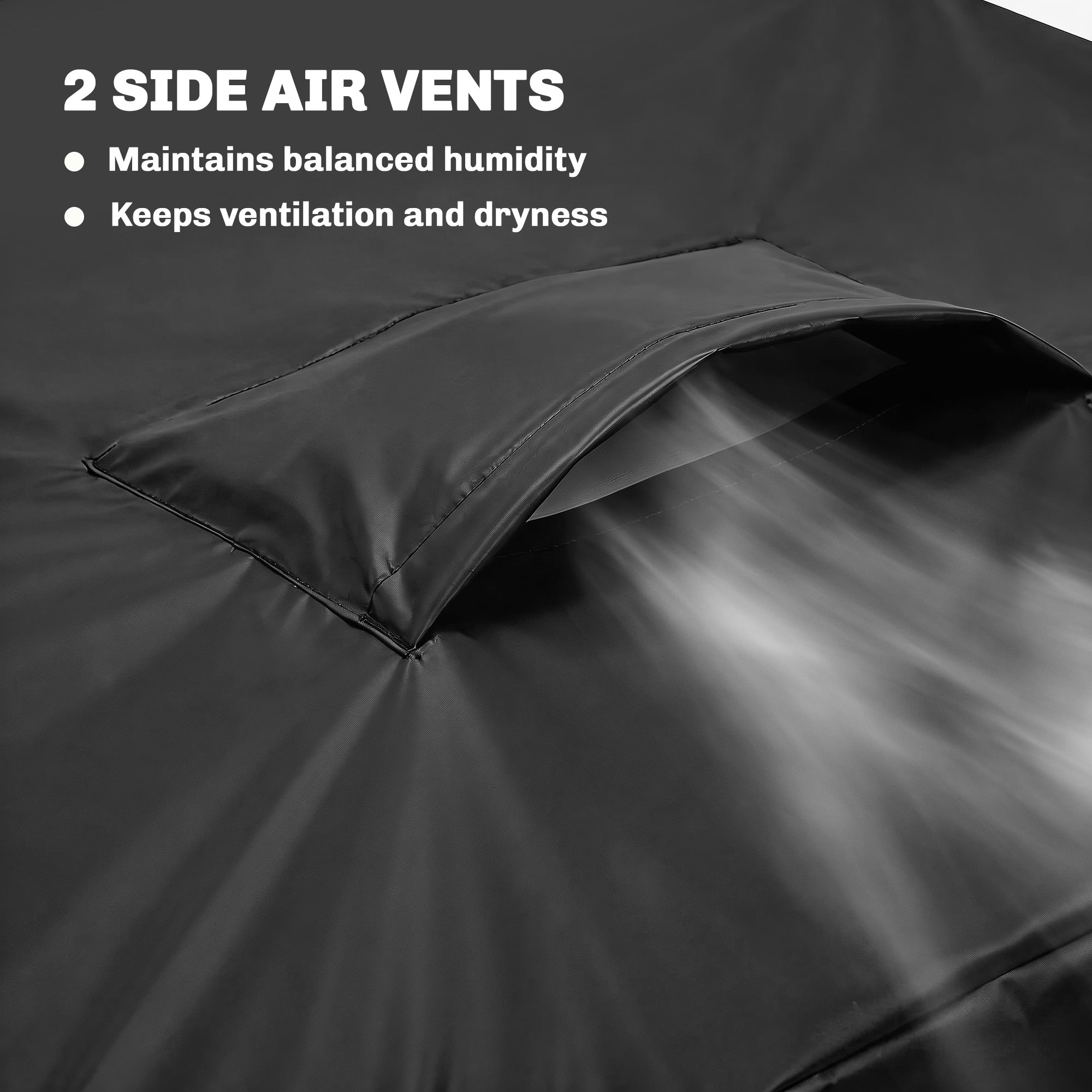 Outsunny V-Shaped Patio Furniture Cover, Waterproof Outdoor V-Shaped Sectional Sofa Cover, Anti-UV with Air Vent, Black 