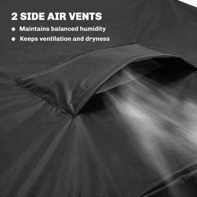 Outsunny V-Shaped Patio Furniture Cover, Waterproof Outdoor V-Shaped Sectional Sofa Cover, Anti-UV with Air Vent, Black 