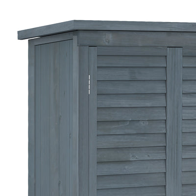 Outsunny 39.5 x 79cm Fir Wood Garden Shed - Grey 