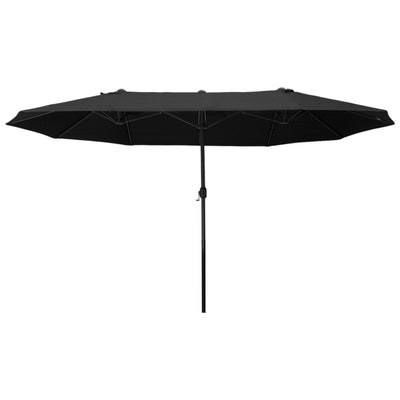 Outsunny 4.6m Canopy Parasol - Black 