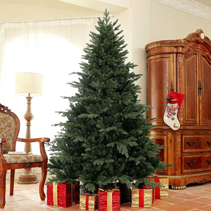 HOMCOM 7ft Artificial Spruce Christmas Tree - Green 