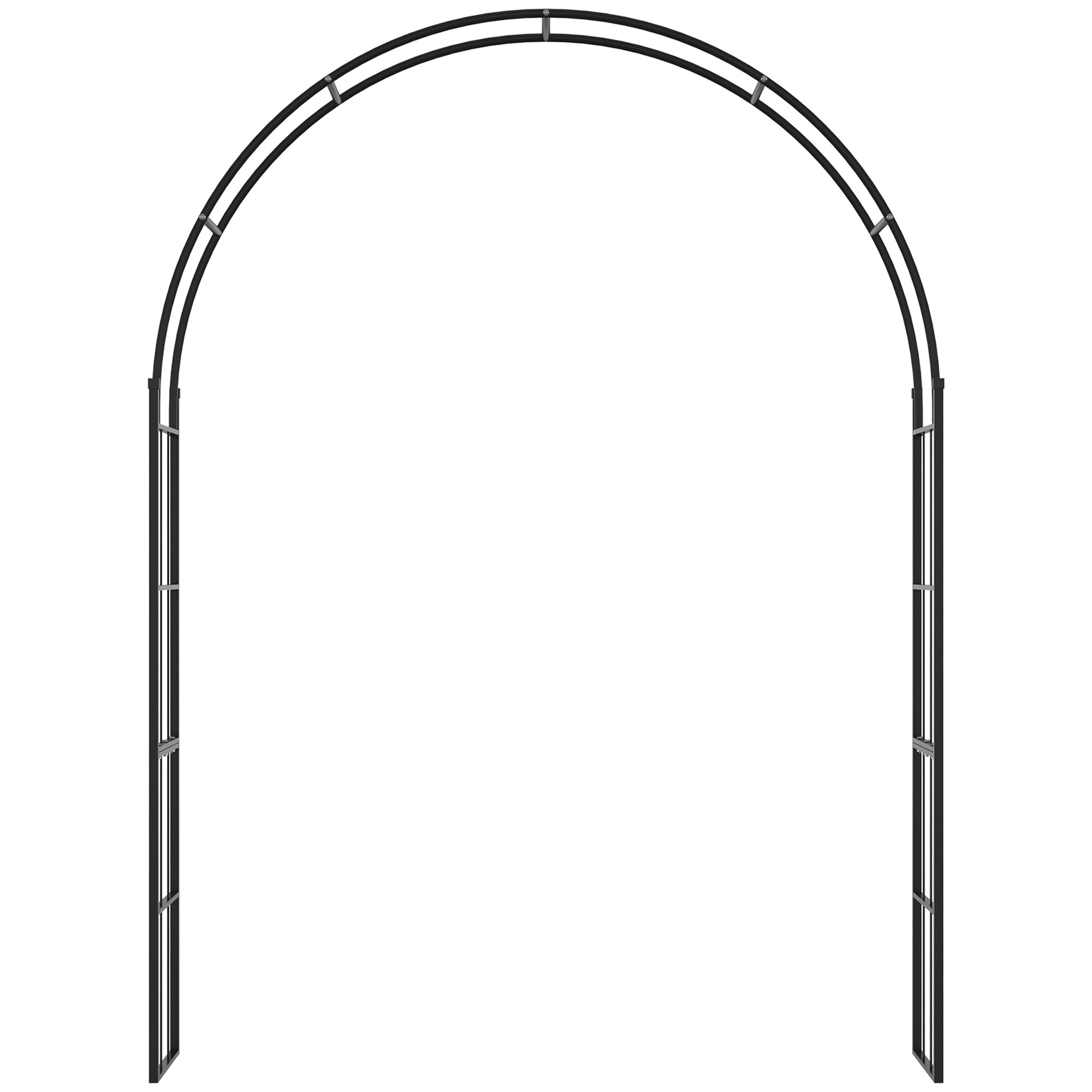 Outsunny 223cm Garden Arch Trellis, Outdoor Wedding Arbor for Ceremony for Climbing Roses, Vines and Plants 