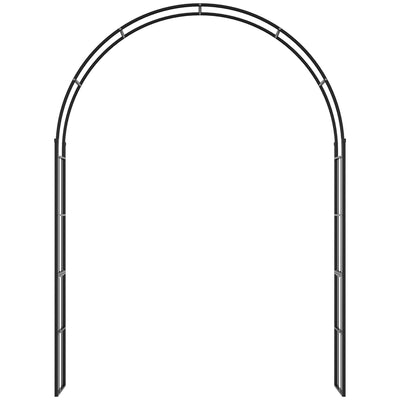 Outsunny 223cm Garden Arch Trellis, Outdoor Wedding Arbor for Ceremony for Climbing Roses, Vines and Plants 