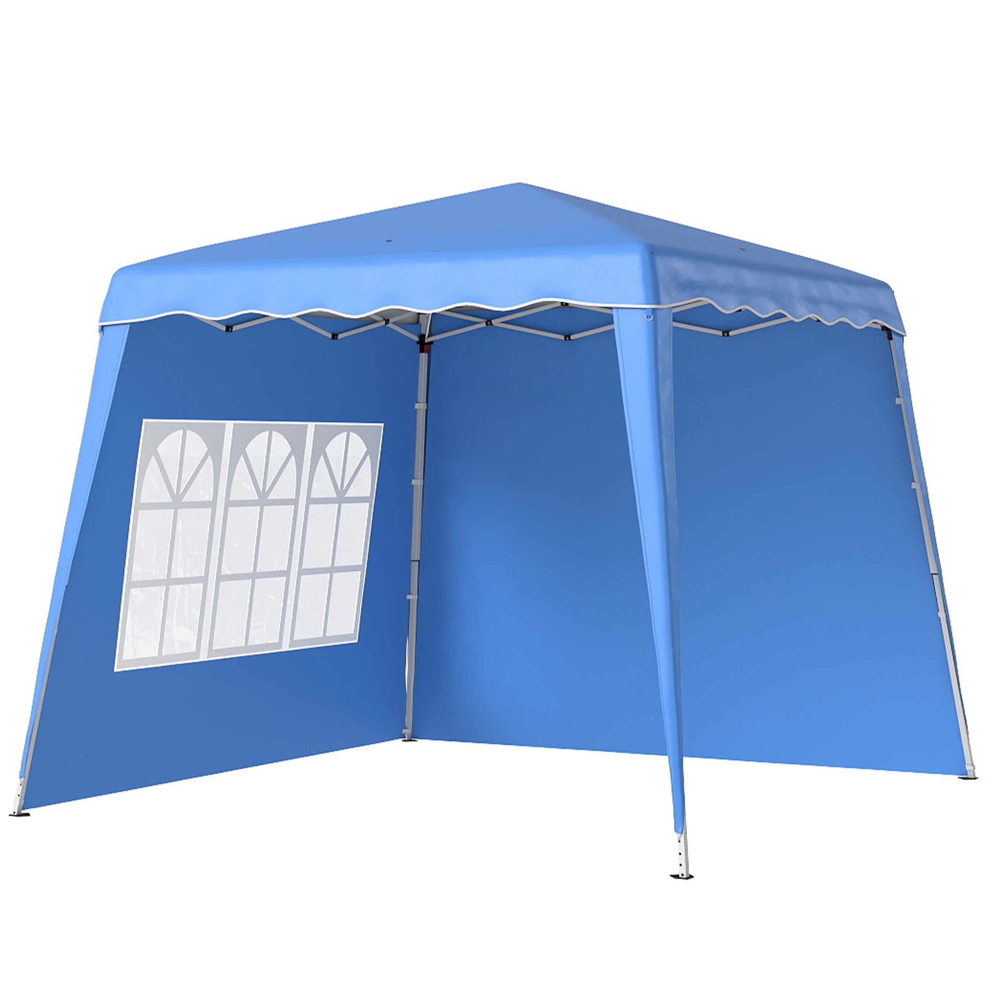 Outsunny 2.4 x 2.4m UV50+ Pop Up Gazebo - Blue 