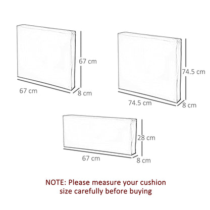 Outsunny Cushion Cover Replacement Garden Rattan Patio Furniture Seat Cover 