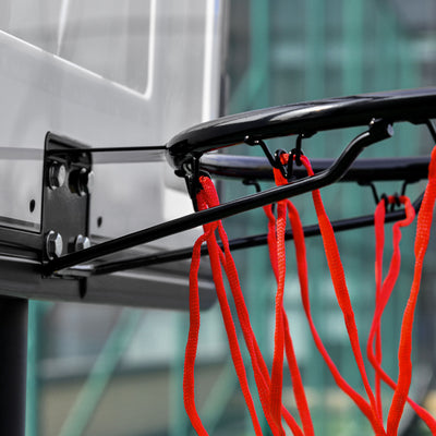HOMCOM 1.55-2.1m Basketball Hoop and Stand w/ Fillable Base, Wheels 