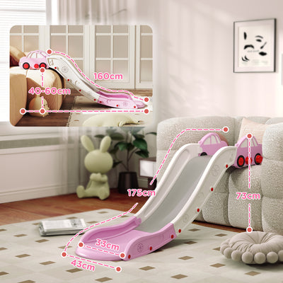 AIYAPLAY Kids Slide for Bed, Sofa, with Extended Length, Easy to assemble and Store, Pink 