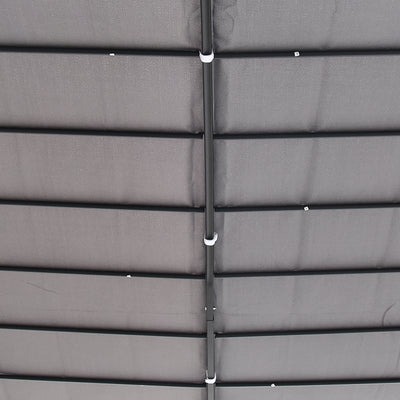 Outsunny 3x3m Freestanding Metal Wall Awning Canopy Grey 