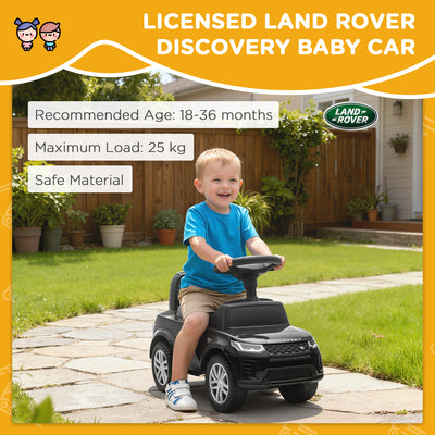AIYAPLAY Land Rover Licensed Toddler Ride on Car with Horn, Engine Sounds, Under-Seat Storage, for 18-36 Months, Black 