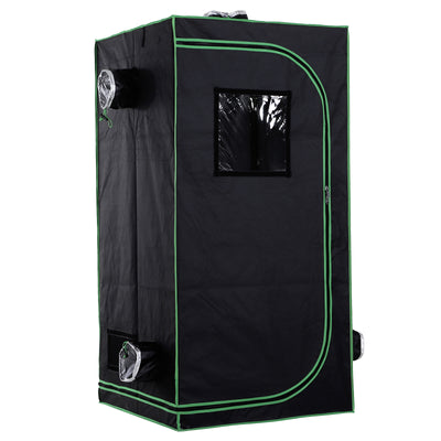 Outsunny Grow Tent Reflective Mylar Hydroponic with Adjustable Vents and Floor Tray for Indoor Plant Growing, 80 x 80 x 160 cm (31.5" x 31.5" x 63") 