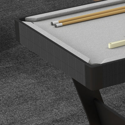 SPORTNOW 3.5ft Folding Pool Table, Snooker Table with Two Cues, 16 Balls, Chalk, Triangle, Brush - Grey 