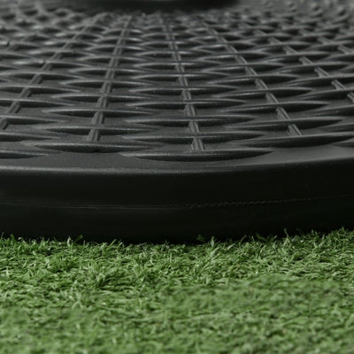 Outsunny 11.5 kg Plastic and Cement Rattan Pattern Parasol Base - Black 