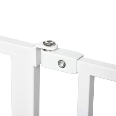 PawHut Extra Wide Dog Safety Gate, with Door Pressure, for Doorways, Hallways, Staircases - White 