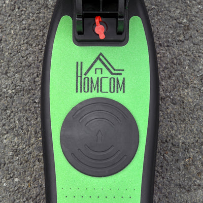 HOMCOM Folding Electric Scooter with Brake, for Ages 6+ Years, 8km/h Maximum Speed, Green 