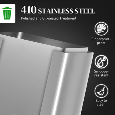 HOMCOM 34L Double Compartment Kitchen Bin, with Soft-Close Lid 