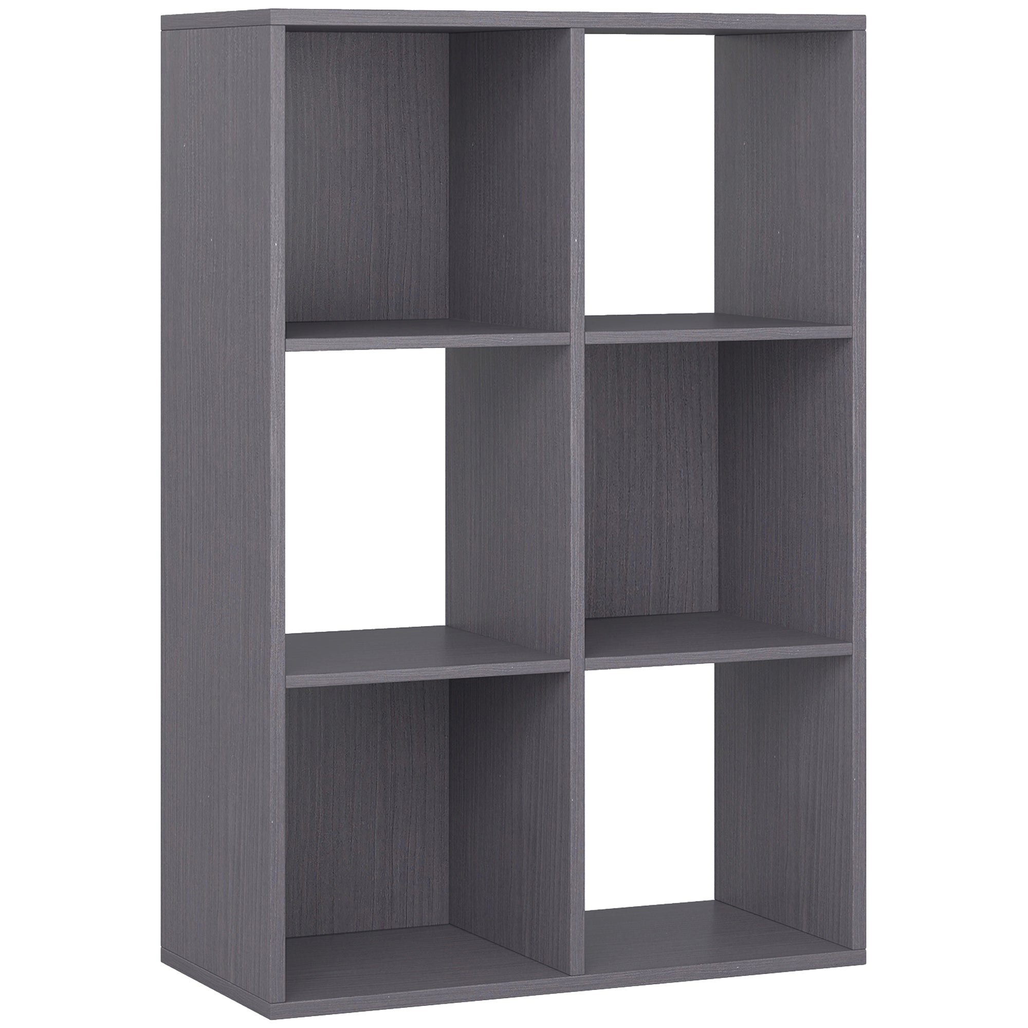 HOMCOM 6-Cube Bookshelf - Grey 