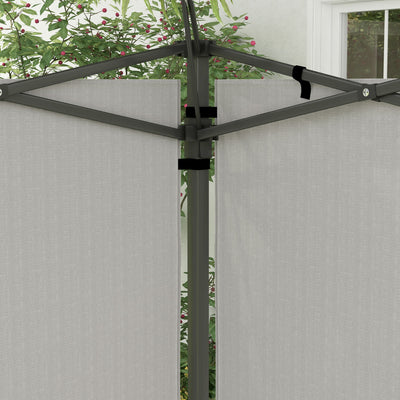 Outsunny Gazebo Side Panels, Sides Replacement with Window for 3x3(m) or 3x6m Gazebo Canopy, 2 Pack, White 