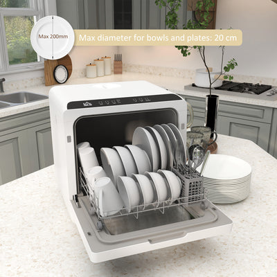 HOMCOM Multi-Program 6L Tabletop Dishwasher 