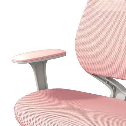 Vinsetto Office Chair, Breathable Mesh Swivel Desk Chair with Adjustable Height and  360° Swivel Security Wheels for Home Office, Study, Pink