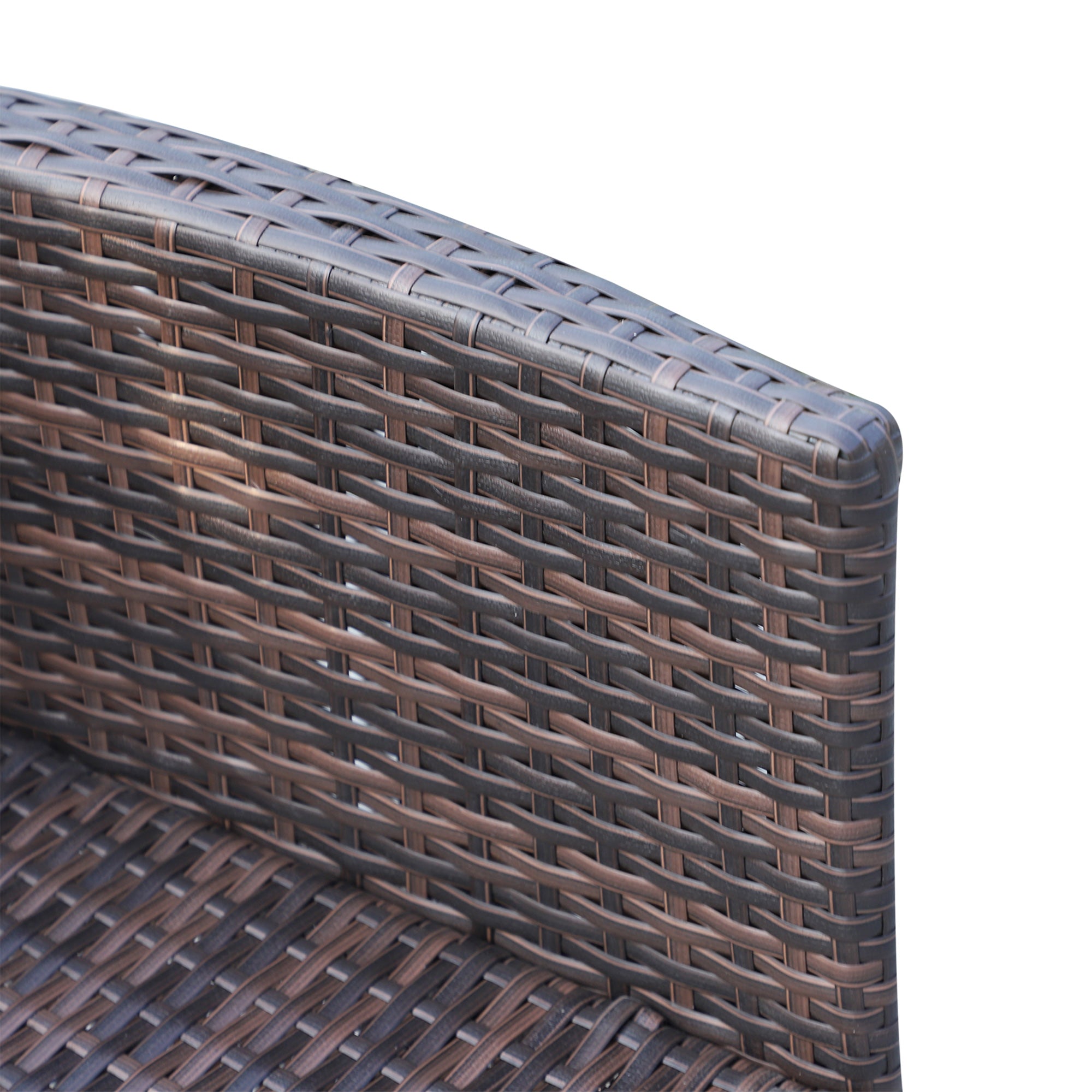 Outsunny 6 Seater Rattan Dining Set with Cushions, Rattan Garden Furniture Set with 6 Armchairs, Rectangular Glass Top Table, Outdoor Dining Table and Chairs, Brown 