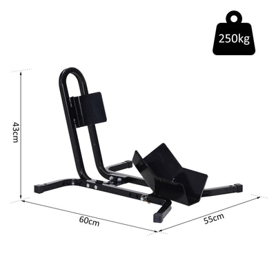 HOMCOM Metal Motorcycle Motorbike Wheel Chock Locking Stand System 17”,19”,21”/43,48,51 Cm Front Wheels Steel Adjustable Fixing Tyre Holder Support 