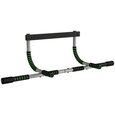 HOMCOM Pull-Up Bar for Doorway, Home Fitness Door Horizontal Push up Bar for Indoor Gym Upper Body Workout, Green 