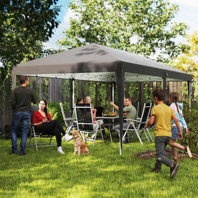Outsunny 6 x 3 m Pop-Up Steel Frame Gazebo Grey 