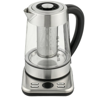 HOMCOM Electric Kettle, 1.7L Fast Boil 3KW Water Kettle with UK Strix Thermostat, Tea Infuser, Keep Warm Function