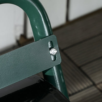 Outsunny 38L Fillable Cylinder Steel Lawn Roller - Dark Green 