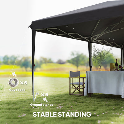 Outsunny 6 x 3 m Pop-Up Steel Frame Gazebo Grey 