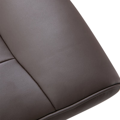 HOMCOM Executive Recliner Chair High Back and Footstool Armchair Lounge Seat Brown 