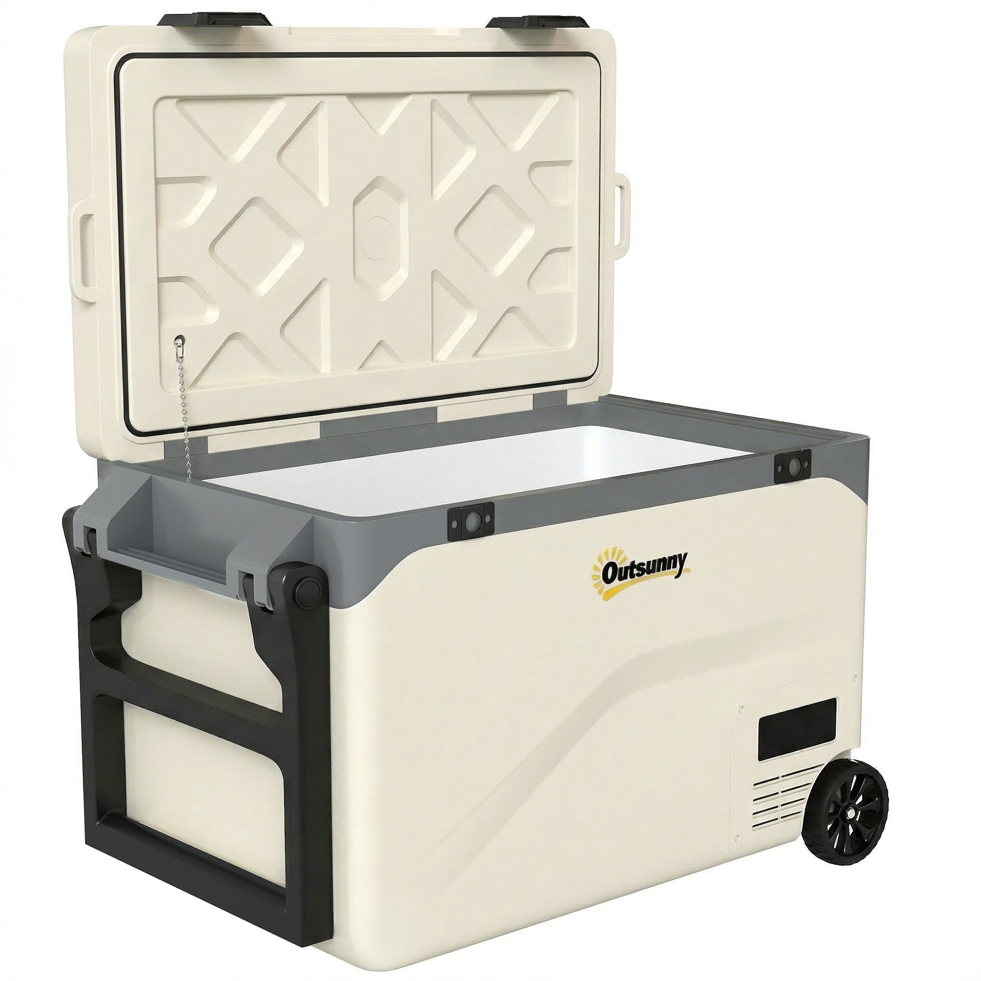 Outsunny 42.5L Compressor Car Fridge Freezer, Camping Refrigerator with App Control, 20℃-20℃ 
