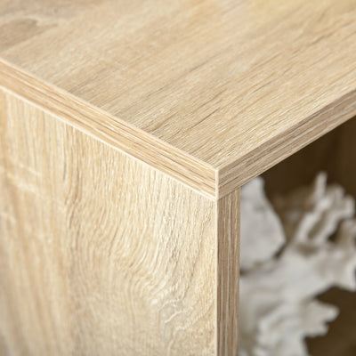 HOMCOM Six-Cube Bookcase - Oak Wood Effect 